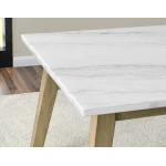 Vida 6-piece White Marble Dining Set(table & 4 Side Chairs) - Image 5