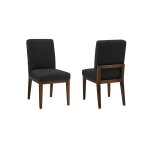 Crafted Cherry Dining by Ben & Erin Napier UPH SIDE CHAIR BLACK FABRIC