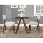 Wade 48-inch Glass Top 5-piece Dining Set(table & 4 Side Chairs) - Image 4