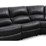 Denver Leather Armless Chair, Charcoal