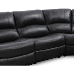 Denver Leather Armless Chair, Charcoal