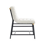 Nicco Side Chair Bucket Seat, Eggshell Fabric - Image 8