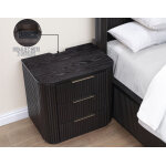 Henry Reeded 3-drawer Nightstand With Usb & Electric Outlets, Espresso Finish - Image 4