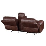 Keily Sofa, Manual Reclining, Drop-down Console, Brown - Image 16
