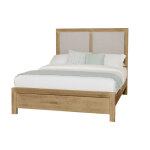 Custom Express King Upholstered Bed-pebble