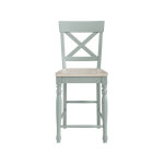 Darcy 5-piece 64-82″counter Set With 18-inch Leaf, Mint Green And Washed Linen Finish - Image 13