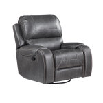 Keily Recliner, Manual Swivel, Glider, Grey
