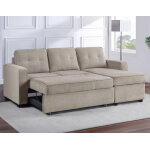 Noah Flippable, Convertible Storage Sleeper Chofa, Tan