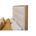 Crafted Oak by Ben & Erin Napier Erin's Upholstered Bed - White Fabric - Image 7