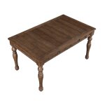 Joanna 59.5″ 4-drawer Dining Table, Brown - Image 8
