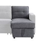 Noah Reversible Storage Chaise, Gray