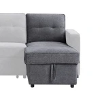 Noah Reversible Storage Chaise, Gray