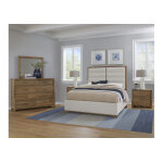 Crafted Oak by Ben & Erin Napier Erin's Upholstered Bed - Oatmeal Fabric - Image 5