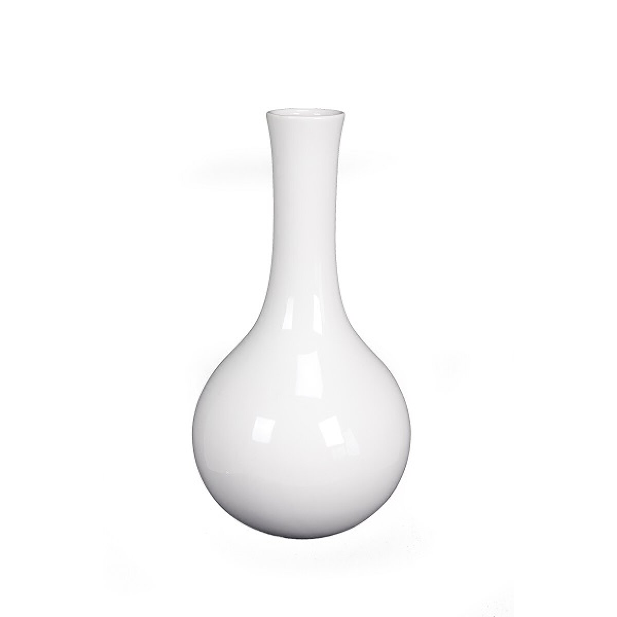390e4cfbb66797fa48dfd08e50b23943 Ceramic White Vase 18H 2 Pack - Image 1