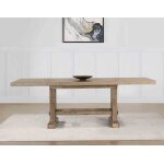 Napa 108-inch Counter Table With/2 18-inch Leaves, Sand - Image 8