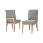 Dovetail Dining UPHOLSTERED SIDE CHAIR CHARCOAL FABRIC