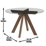 Wade 48-inch Glass Top 5-piece Dining Set(table & 4 Side Chairs) - Image 18