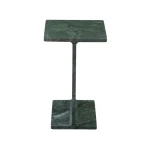 Irma I-beam Solid Empress Green Marble Accent Table - Image 5