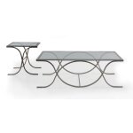 DNA Glass SILVER Side Table Box1 of 2