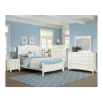 Bonanza Queen & King Poster bed - White Finish - Image 4