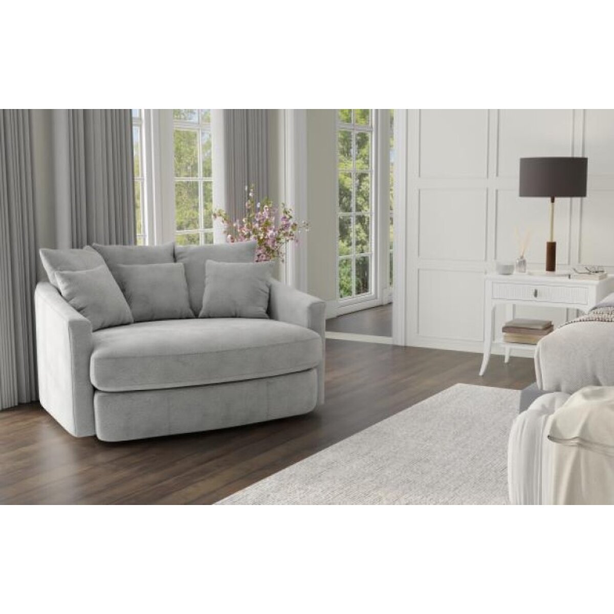 3c533040bdeb205ae6378cc6318cf4e5 Matty 710 Round Accent Cuddle Chaise - Image 1