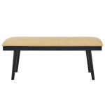 Vida 49″ Sand Vegan Leather Dining Bench - Image 5