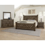 Cool Rustic Cal King X Bed With X Footboard - Image 6