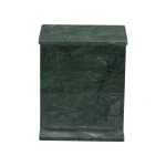 Irma I-beam Solid Empress Green Marble Accent Table - Image 3