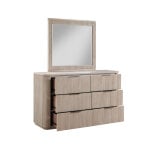 Henry Reeded Queen 4-piece Bedroom Set, Tan Finish - Image 5