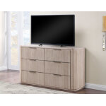 Henry Reeded Queen 4-piece Bedroom Set, Tan Finish - Image 14
