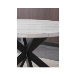 Xena 52-inch Round Dining Table, White Marble Top - Image 5