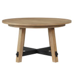 Aubrey 5-piece 54″ Round Dining Table Set, Driftwood - Image 5