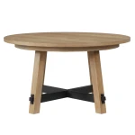 Aubrey 5-piece 54″ Round Dining Table Set, Driftwood - Image 4