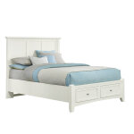 Bonanza Full, Queen, & King Mansion Storage Bed - White Finish