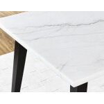 Vida 6-piece White Marble Dining Set - Image 10