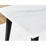 Vida 6-piece White Marble Dining Set - Image 9