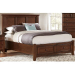 Bonanza Full, Queen, & King Mansion Storage Bed - Cherry Finish - Image 5