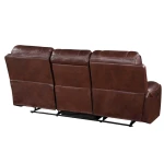 Keily Sofa, Manual Reclining, Drop-down Console, Brown - Image 13