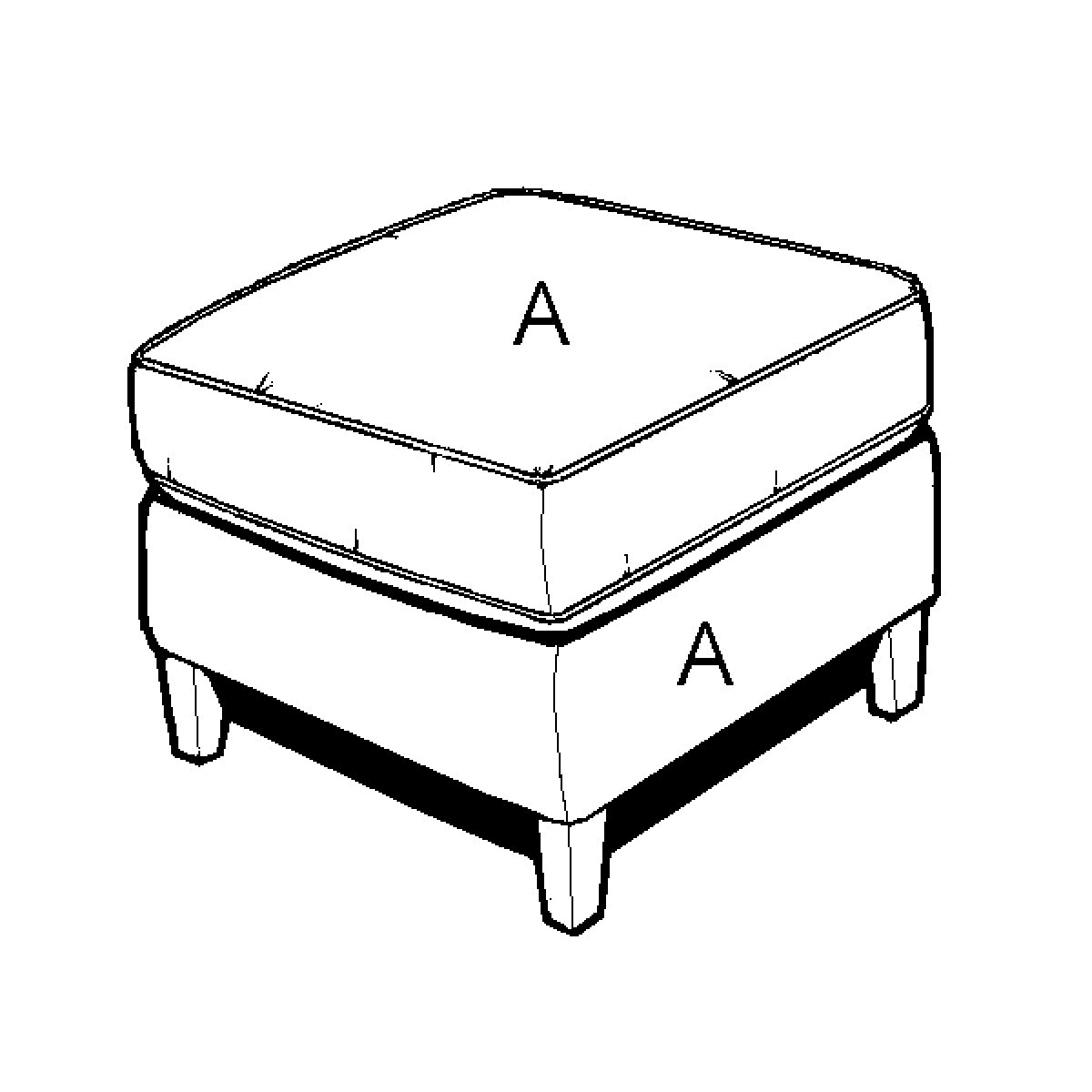 434646ca080f0cefe7a1a413f07599f2 2323 Ottoman - Image 1