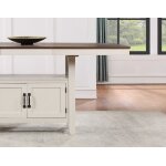 Hyland 80-inch Counter Table W/20-inch Leaf, Brown - Image 3