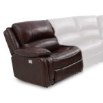 Denver Laf Dual-power Recliner, Brown