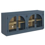 Magnolia Cathedral Doored Server, Dusty Blue Finish - Image 4