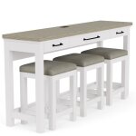 Sofa Table W/3 Stools - Image 7