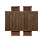 Joanna 59.5″ 4-drawer Dining Table, Brown - Image 9