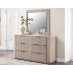 Henry Reeded Queen 4-piece Bedroom Set, Tan Finish - Image 9