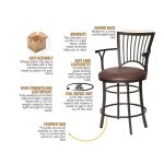 Bayview 30″ Bar Stool, Swivel - Image 4