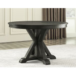 Rylie 48-inch Round Table Top, Black Finish - Image 5