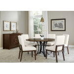 Crafted Cherry Dining By Ben & Erin Napier Uph Side Chair White Fabric - 150-030A - Image 5