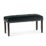 Westby Black Pu Dining Bench W/nailhead