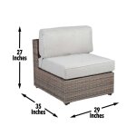 Tamyra Resin Wicker Patio Armless Chairs